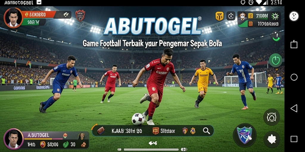 Tampilan gameplay mendebarkan di ABUTOGEL saat mencetak gol.