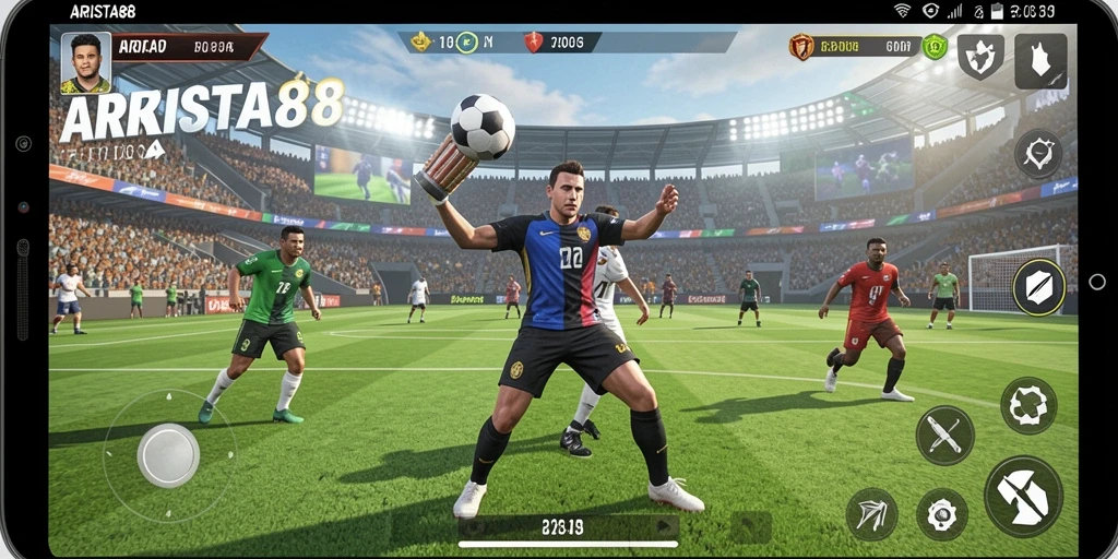 Tampilan menarik dari gameplay ARISTA88 yang penuh aksi olahraga.