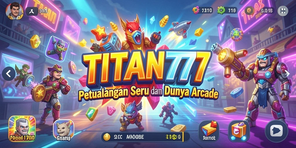 Gameplay seru dengan aksi cepat di TITAN777.