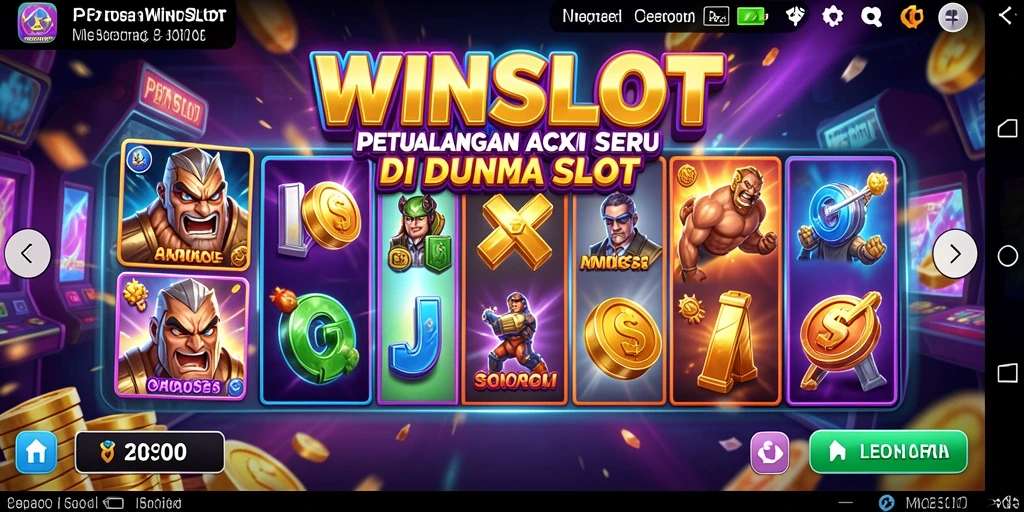 Screenshot gameplay WINSLOT yang menampilkan aksi menarik dan slot beragam.